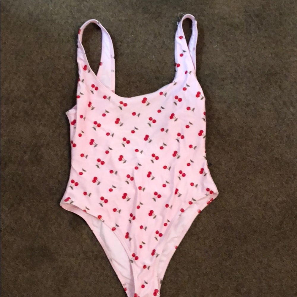 Forever 21 cherry print one piece